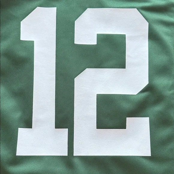 Youth size Small (8) Green and Gold Jersey with Number 12 New with tags - Picture 12 of 16